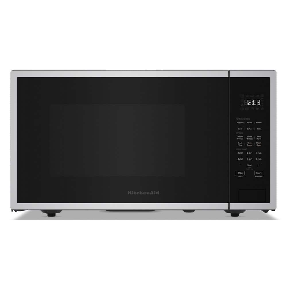 KitchenAid 21.75 in. 1.6 cu. ft. Countertop Microwave in PrintShield Stainless with Sensor Cooking