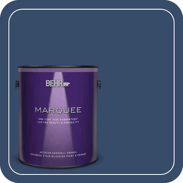 BEHR MARQUEE 1 gal. #580D-7 Deep Royal Eggshell Enamel Interior Paint & Primer