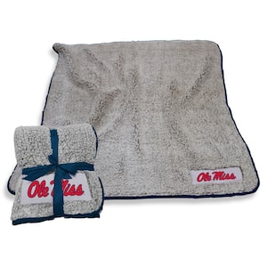 Ole Miss Oatmeal Frosty Fleece Throw