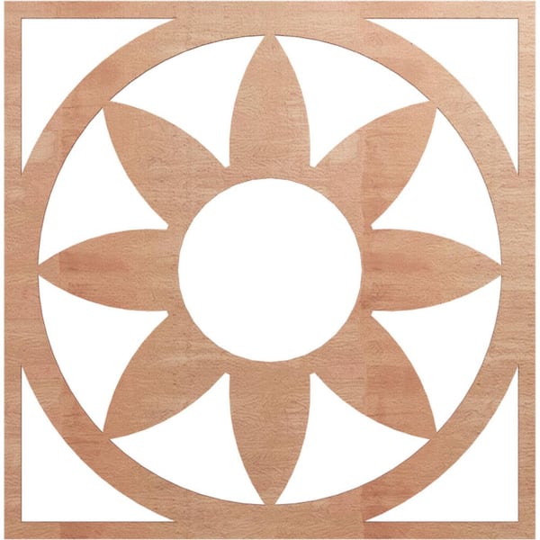 Ekena Millwork 0.375 in. x 30 in. x 30 in. Wood Medallion Moulding