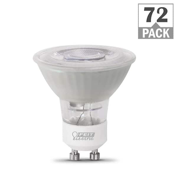 Feit Electric 50-Watt Equivalent MR16 GU10 Dimmable Track 90+ CRI Frosted Flood LED Bulb, Bright White (72-Pack) BPMR16FGU500930CA324 - The Home Depot