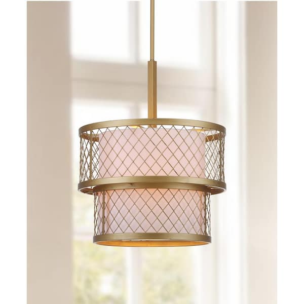 Safavieh Evie Mesh 6 Light Antique Gold Pendant With Off White Shade Lit4200a The Home Depot Safavieh Evie Mesh 6 Light Antique Gold, Gold Mesh Lamp Shade