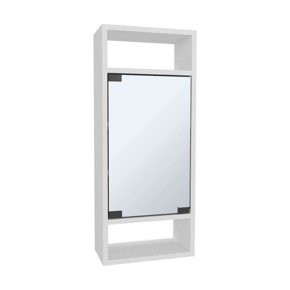 11.8 in. W x 5.9 in. D x 28.3 in. H Rectangular Engineered Wood Bathroom Storage Wall Cabinet without Mirror in White price history on PriceWatchPro