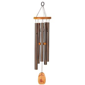 Signature Collection, Tibetan Prayer Chime, 24'' Bronze Wind Chime TPCBR