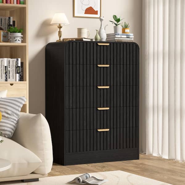 corner dresser Unikito 70'' Tall Corner Dresser with Power Outlet, LED Lights, and Drawers