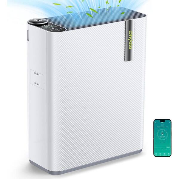  1732 sq. ft. HEPA H13 Console Air Purifier in White, 265 CFM, with Humidifier, Sleep Mode, Wifi Control