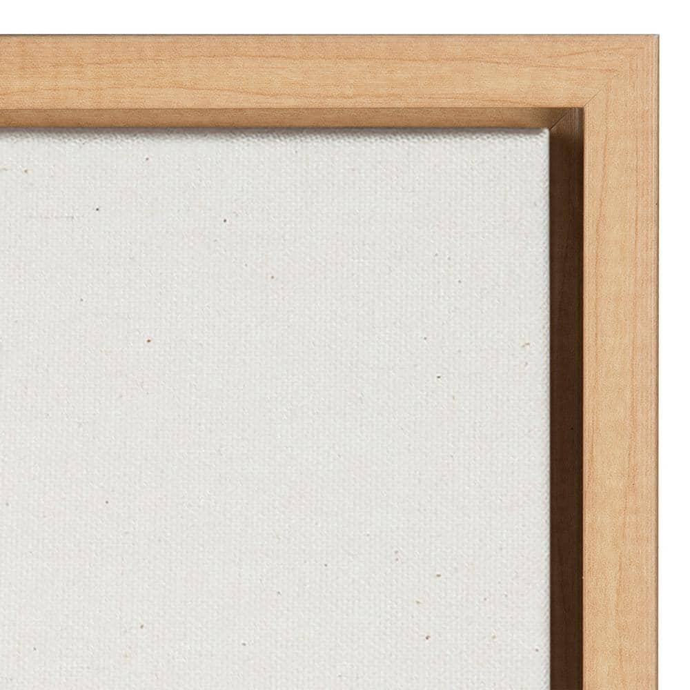 Natural Linen Textured Canvas Botanical Flower Vase Art Set