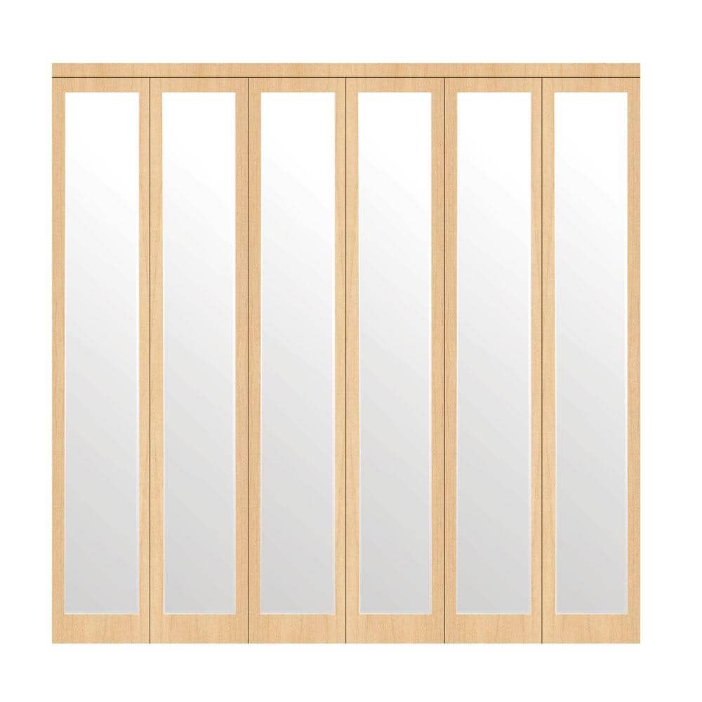78 in. x 96 in. Mir-Mel Stain Grade Maple Mirror Solid Core MDF Interior Closet Bi-fold Door with Matching Trim price history on PriceWatchPro