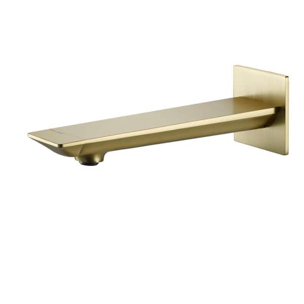 Tomfaucet Wall Mount Bathroom Sink Faucets, Single Handle Basin Faucet in Brushed Gold