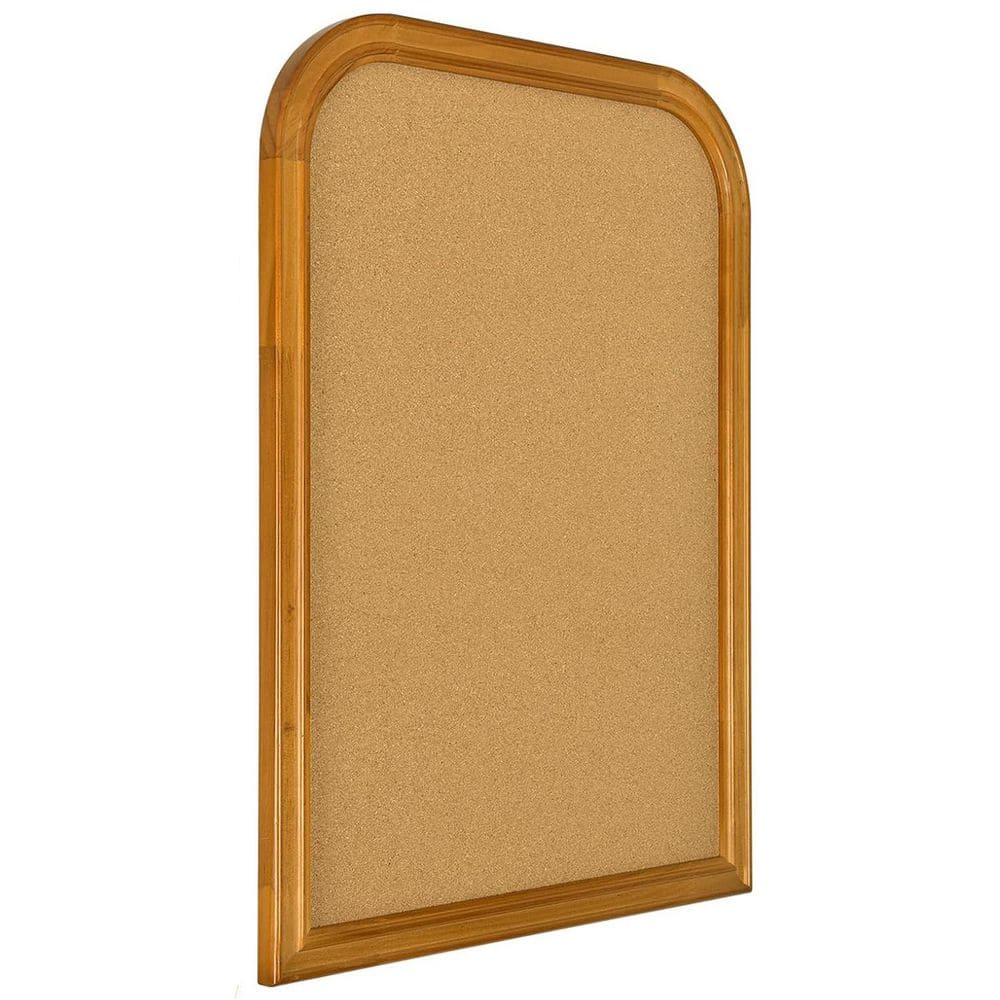 Afoxsos 23. 6 x 17.7 in. Decorative Cork Bulletin Board with Wood