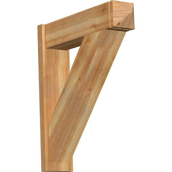Ekena Millwork 8 in. x 36 in. x 32 in. Western Red Cedar Traditional Arts and Crafts Rough Sawn Outlooker