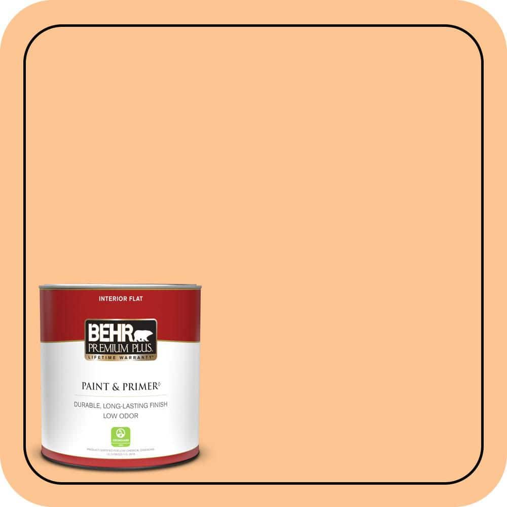 1 qt. #P220-4 Dainty Apricot Flat Low Odor Interior Paint & Primer price history on PriceWatchPro