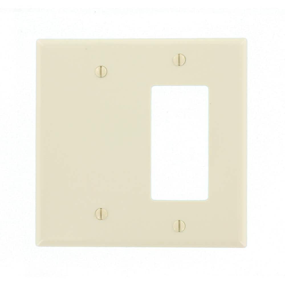 Light Almond 2-Gang Thermoset Plastic Wallplate