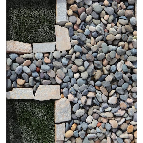 0.50 cu. ft. 40 lbs. 1 in. to 3 in. Medium Mixed Mexican Beach Pebble
