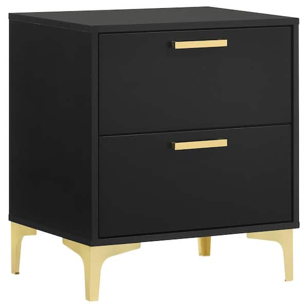 Coaster Kendall Black 2-Drawer Nightstand