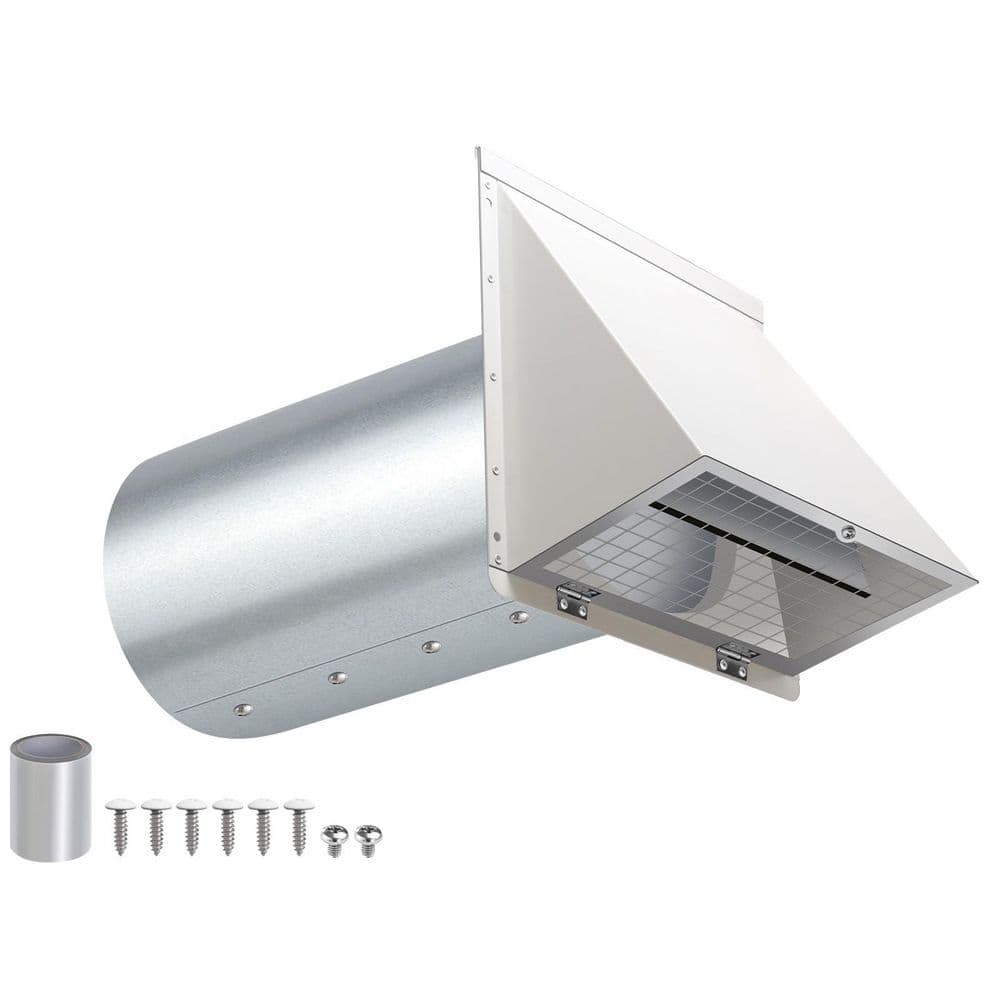 1-Piece Bathroom Accessory Set in Silver, 4Inch Dryer Vent Cover, Exterior Vent Cover Dryer Wall Vent Exhaust Vent price history on PriceWatchPro