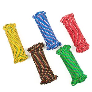 3/16 in. x 50 ft. Polypropylene Diamond Braid Rope, Assorted Colors