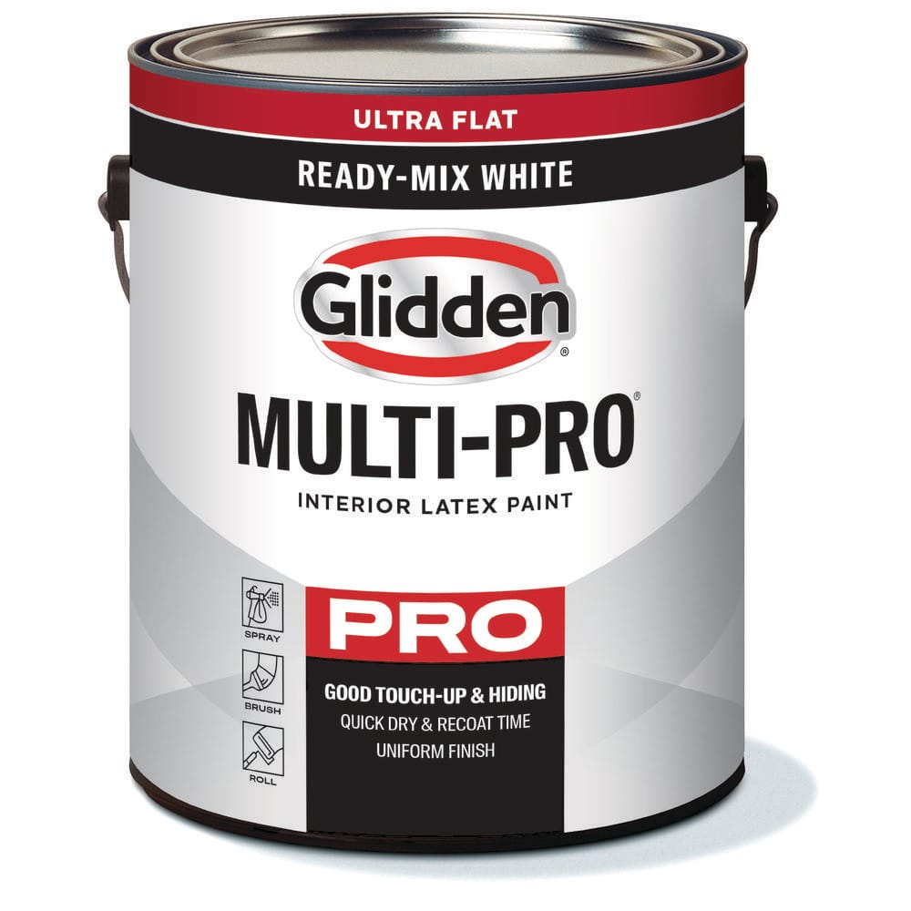 Glidden Multi-Pro 1 gal. White Ultra Flat Interior Paint GMP0100-01 ...