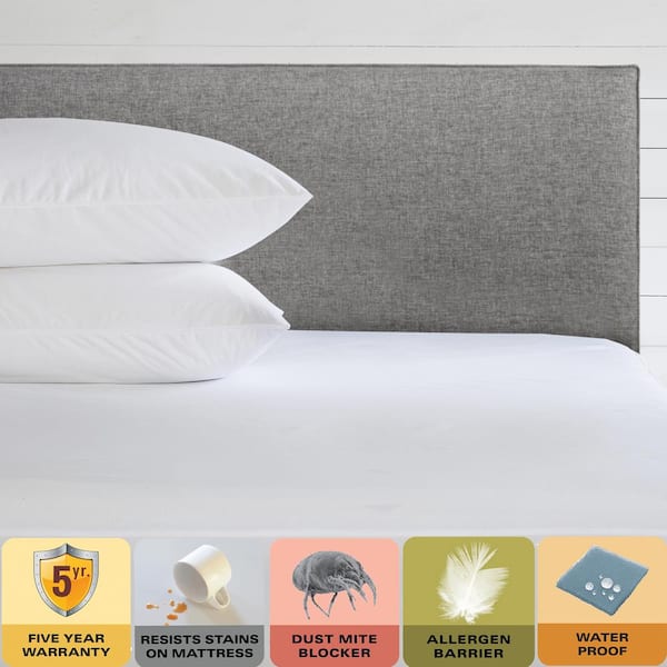 ALL-IN-ONE Viral Blocking Zippered Pillow Protector with Bed Bug Blocker  FRE14602WHIT10 - The Home Depot