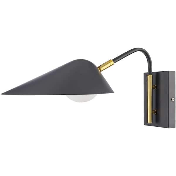 Hallas HLS-001 10 in. L x 9 in. W x 18 in. H, Black, Wall Sconce