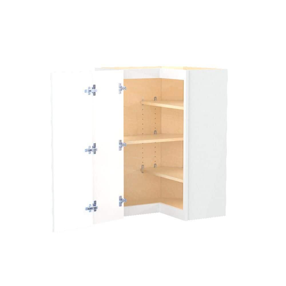 Franklin 24 in. W x 24 in. D x 36 in. H Assembled Plywood Wall Kitchen Corner Cabinet in Vesper White with Shelves price history on PriceWatchPro
