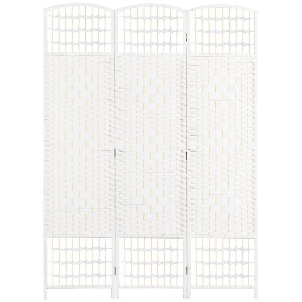 3Panel Room Divider, 5.6 ft. Tall Folding Privacy Screen, Wave