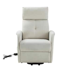 Carol Ivory Power Recliner with Flared Arms