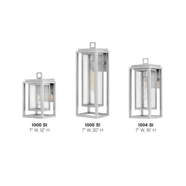 HINKLEY - Republic 1-Light LED Satin Nickel Hardwired Outdoor Wall Lantern Sconce