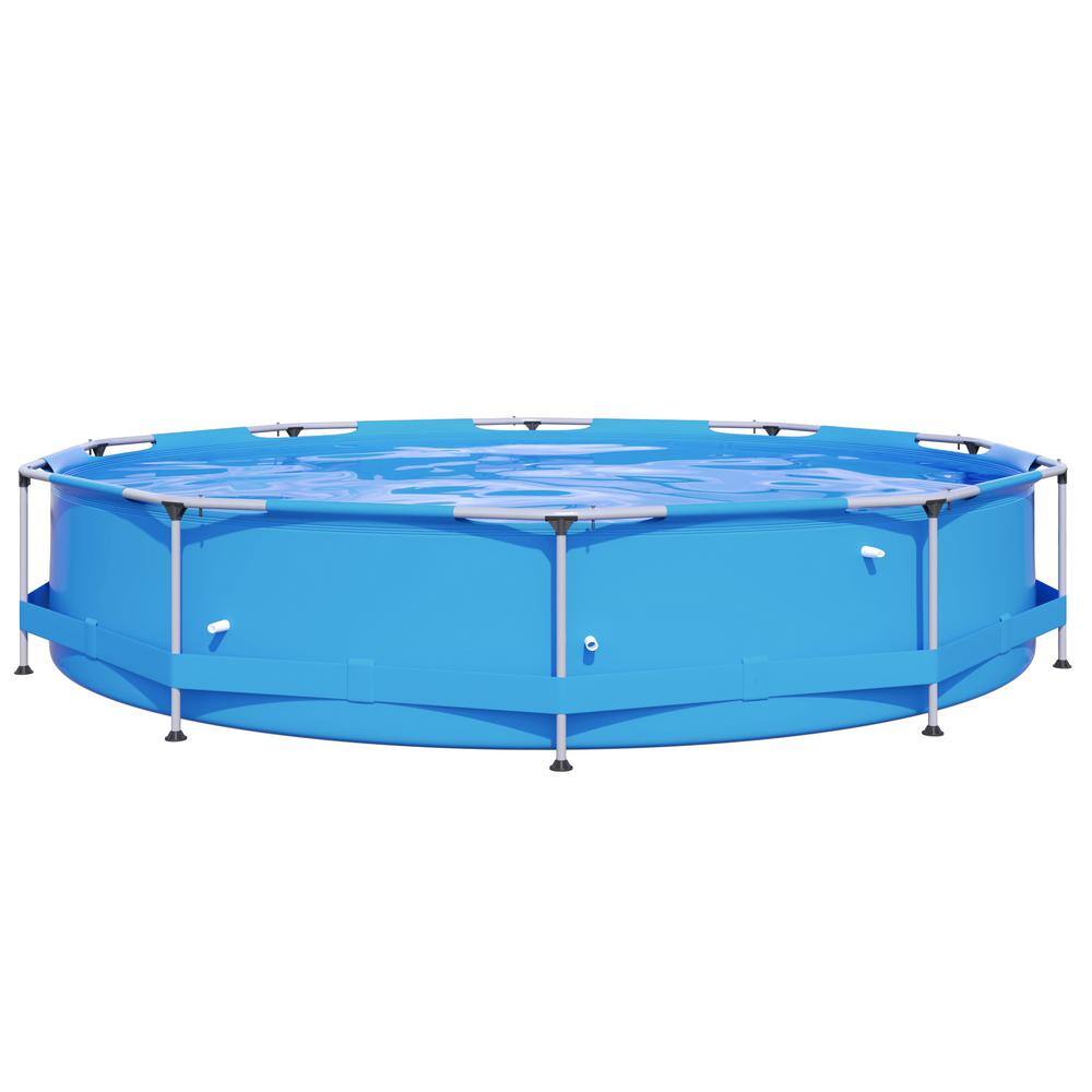 WIAWG 12 ft. x 30 in. Round Outdoor Above Ground Swimming Pool for