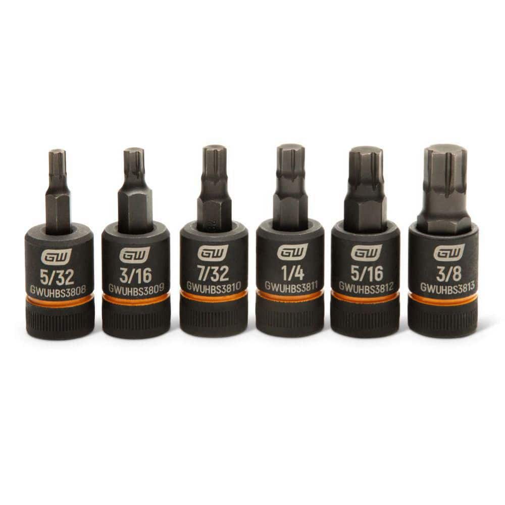 3/8 in. Drive SAE Impact Bi-directional Hex Bit Socket Set (6-Piece) price history on PriceWatchPro