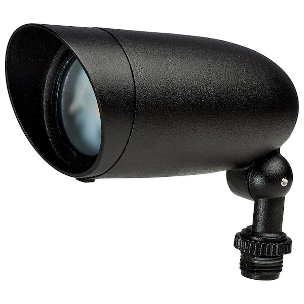 640 Lumen Low Voltage Matte Black Hardwired Integrated LED Landscape Flood Light with Adjustable Lamp Head