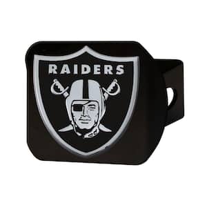 NFL - Las Vegas Raiders 3D Chrome Emblem on Type III Black Metal Hitch Cover