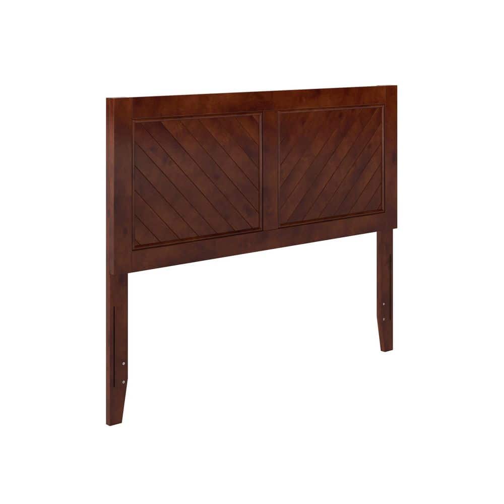 Canyon Full Walnut Wood Headboard with USB Charger
