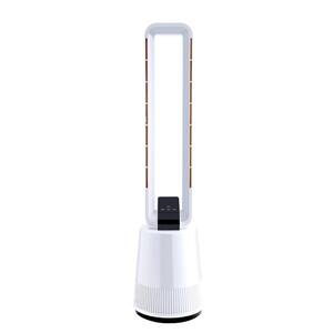 38 in. White Portable Bladeless Tower Fan with 3-Speeds, 15-Hours Timer and Remote Control