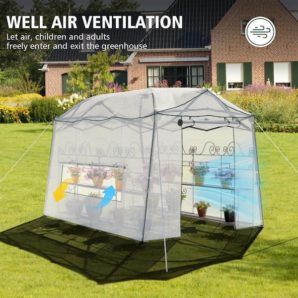 Yardsight 11 ft. W x 8.5 ft. D x 8 ft. H Walk-in Greenhouse Yardsight 11 ft. W x 8.5 ft. D x 8 ft. H Walk-in Greenhouse