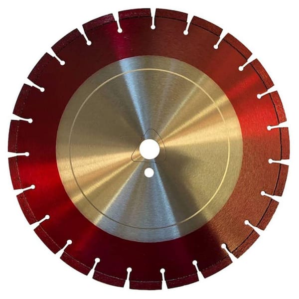 13-1/2 in. Green Concrete Segmented Rim Diamond Saw Blade for Early Entry Cutting - Medium Bond