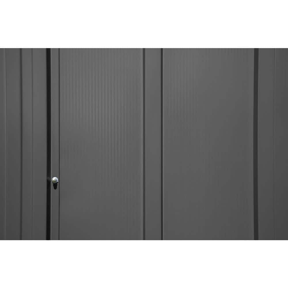 8 ft x 6 ft Charcoal Galvanized Steel Storage Shed Kit