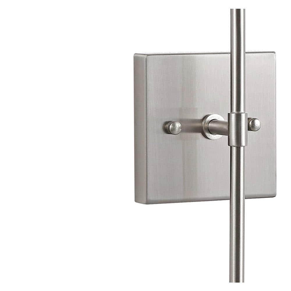 Cato Brushed Nickel LED Vanity Light with Clear Glass Shade