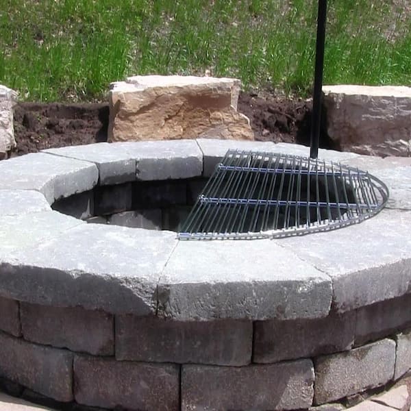 Round Folding Steel Cooking Grate, 36 Inch Round Fire Pit Grate