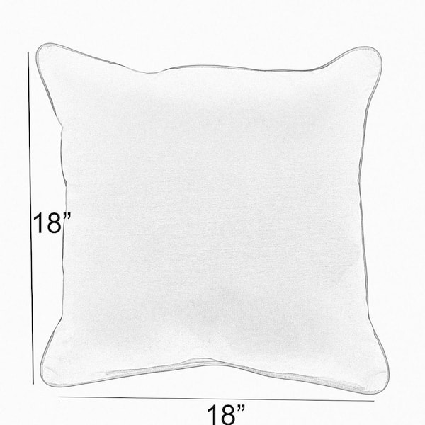 Canvas Capri Sunbrella Outdoor Throw Pillow 19 in. x 19 in. Square
