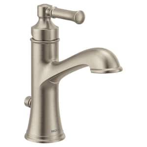 Dartmoor 1-Handle 1-Hole Bathroom Faucet with Drain Kit Included in Brushed Nickel