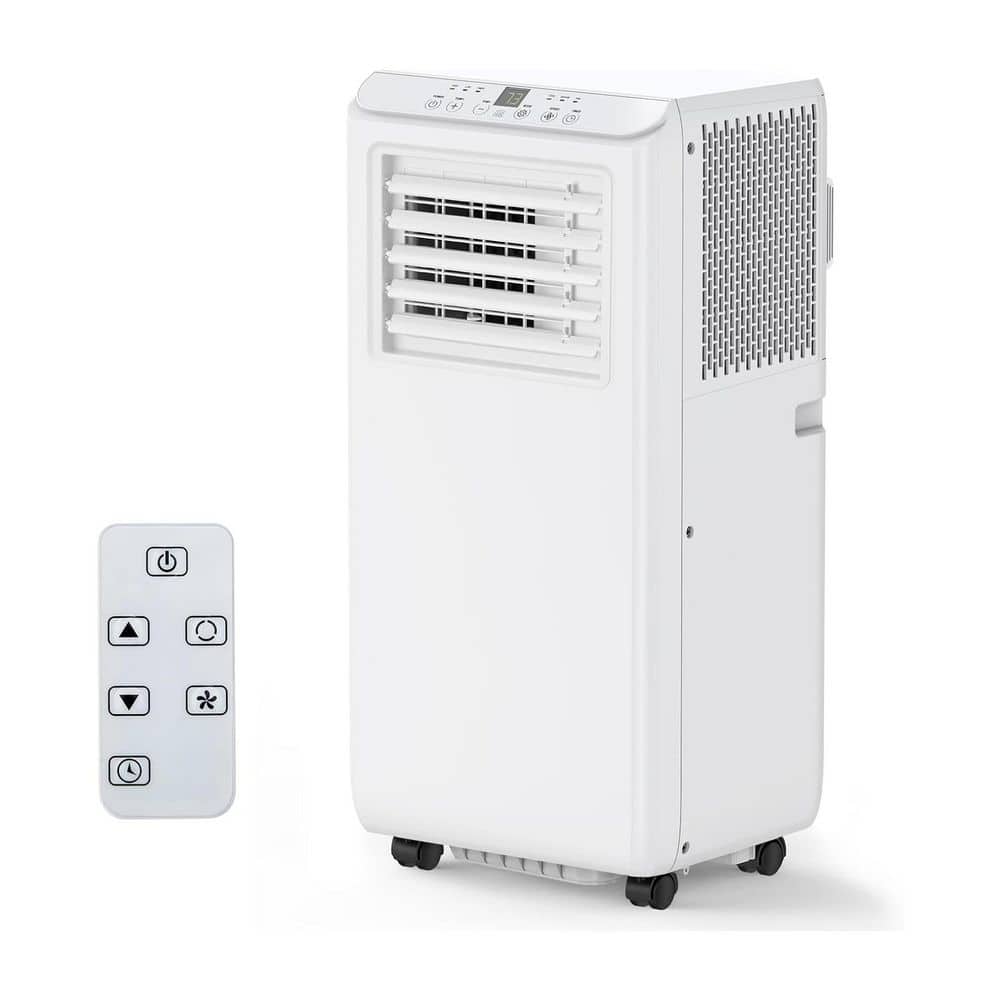 Garvee 6,500 (DOE) BTU 115-Volt Portable Air Conditioner with Dehumidifier, Timer and Remote Cools 450 sq. ft. in White