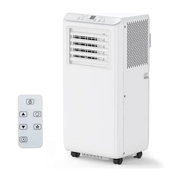 Garvee 10,000 BTU ASHRAE 115-Volt Portable Air Conditioner with Dehumidifier, Timer and Remote Cools 450 sq. ft. in White