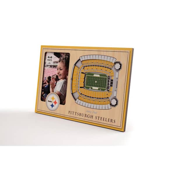 NFL Pittsburgh Steelers Team Colored 3D StadiumView with 4 in. x 6 in. Picture Frame