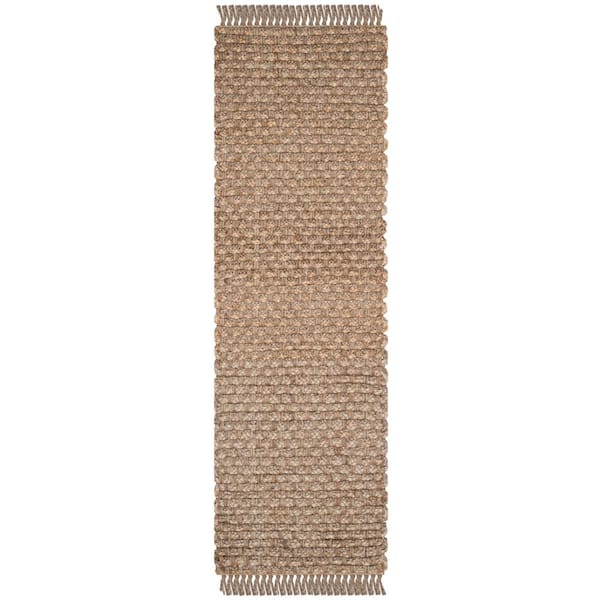 SAFAVIEH Natural Fiber Beige 3 ft. x 10 ft. Solid Runner Rug