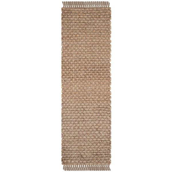 SAFAVIEH Natural Fiber Beige 3 ft. x 8 ft. Solid Runner Rug