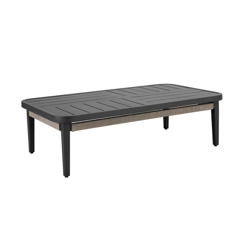 Zella Charcoal Rectangular Aluminum Outdoor Coffee Table