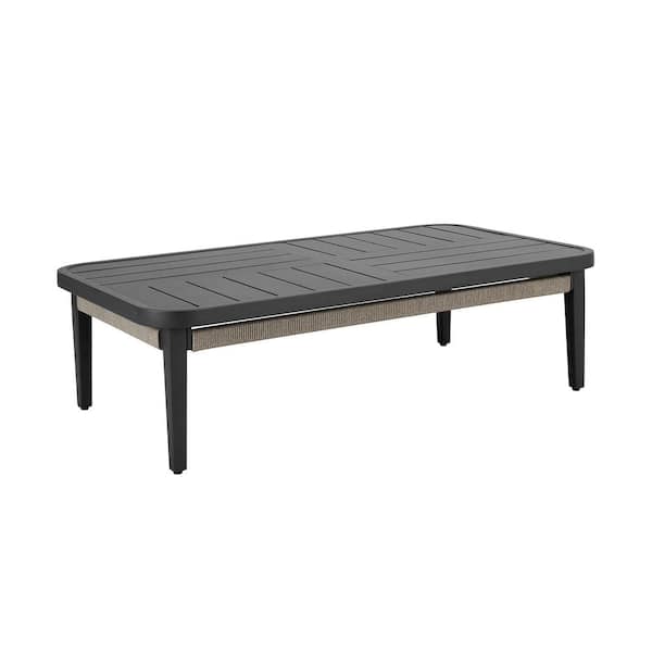 Zella Charcoal Rectangular Aluminum Outdoor Coffee Table