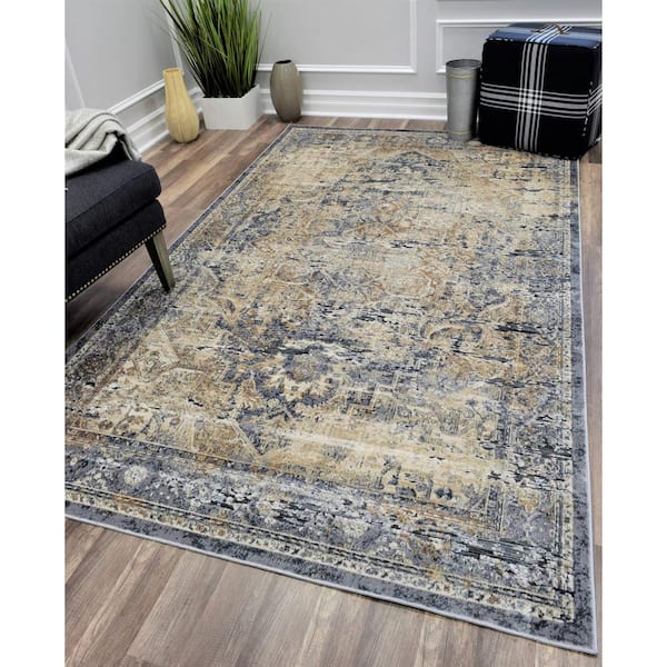 Blue Navy 2 ft. x 8 ft. Indoor Area Rug