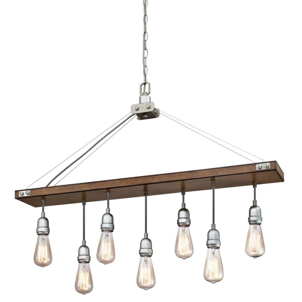 Elway 7-Light Barnwood with Galvanized Steel Chandelier price history on PriceWatchPro